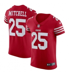 Men's San Francisco 49ers #25 Elijah Mitchell Scarlet Nike 2022-23 Authentic Stitched NFL Vapor Untouchable Elite Jersey