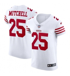 Men's San Francisco 49ers #25 Elijah Mitchell White Nike 2022-23 Authentic Stitched NFL Vapor Untouchable Elite Jersey