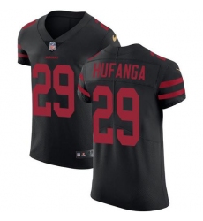 Men's Nike San Francisco 49ers #29 Talanoa Hufanga Black Alternate Stitched NFL Vapor Untouchable Elite Jersey