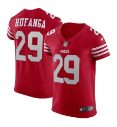 Men's San Francisco 49ers #29 Talanoa Hufanga Scarlet Nike 2022-23 Authentic Stitched NFL Vapor Untouchable Elite Jersey