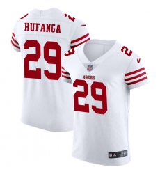 Men's San Francisco 49ers #29 Talanoa Hufanga White Nike 2022-23 Authentic Stitched NFL Vapor Untouchable Elite Jersey