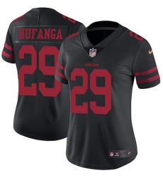 Women's Nike San Francisco 49ers #29 Talanoa Hufanga Black Alternate Stitched NFL Vapor Untouchable Limited Jersey