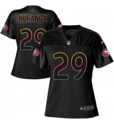 Women's Nike San Francisco 49ers #29 Talanoa Hufanga Black NFL Fashion Game Jersey