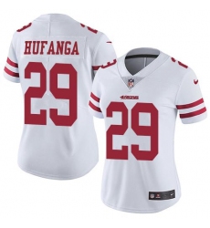 Women's Nike San Francisco 49ers #29 Talanoa Hufanga White Stitched NFL Vapor Untouchable Limited Jersey