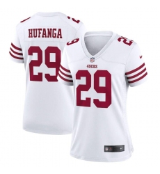 Women's San Francisco 49ers #29 Talanoa Hufanga White 2022-23 Nike NFL Game Jersey