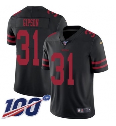 Men's Nike San Francisco 49ers #31 Tashaun Gipson Black Alternate Stitched NFL 100th Season Vapor Limited Jersey