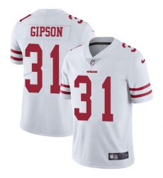 Men's Nike San Francisco 49ers #31 Tashaun Gipson White Stitched NFL Vapor Untouchable Limited Jersey