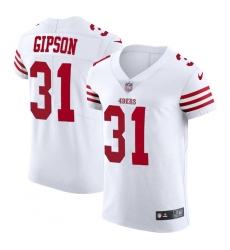 Men's San Francisco 49ers #31 Tashaun Gipson White Nike 2022-23 Authentic Stitched NFL Vapor Untouchable Elite Jersey