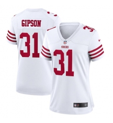 Women's San Francisco 49ers #31 Tashaun Gipson White 2022-23 Nike NFL Game Jersey