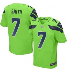 Men's Nike Seattle Seahawks #7 Geno Smith Green Stitched NFL Elite Rush Jersey