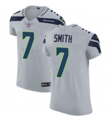 Men's Nike Seattle Seahawks #7 Geno Smith Grey Alternate Stitched NFL New Elite Jersey