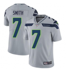 Men's Nike Seattle Seahawks #7 Geno Smith Grey Alternate Stitched NFL Vapor Untouchable Limited Jersey