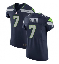 Men's Nike Seattle Seahawks #7 Geno Smith Steel Blue Team Color Stitched NFL Vapor Untouchable Elite Jersey