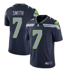 Men's Nike Seattle Seahawks #7 Geno Smith Steel Blue Team Color Stitched NFL Vapor Untouchable Limited Jersey