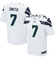 Men's Nike Seattle Seahawks #7 Geno Smith White Stitched NFL Elite Jersey