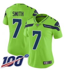 Women's Nike Seattle Seahawks #7 Geno Smith Green Stitched NFL Limited Rush 100th Season Jersey