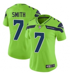 Women's Nike Seattle Seahawks #7 Geno Smith Green Stitched NFL Limited Rush Jersey