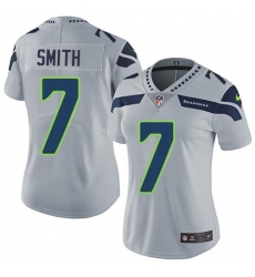 Women's Nike Seattle Seahawks #7 Geno Smith Grey Alternate Stitched NFL Vapor Untouchable Limited Jersey