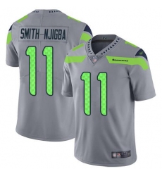 Men's Nike Seattle Seahawks #11 Jaxon Smith-Njigba Gray Stitched NFL Limited Inverted Legend Jersey