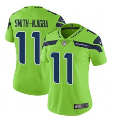 Women's Nike Seattle Seahawks #11 Jaxon Smith-Njigba Green Stitched NFL Limited Rush Jersey