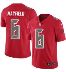 Men's Nike Tampa Bay Buccaneers #6 Baker Mayfield Red Stitched NFL Limited Rush Jersey