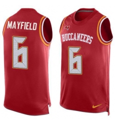 Men's Nike Tampa Bay Buccaneers #6 Baker Mayfield Red Team Color Stitched NFL Limited Tank Top Jersey