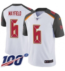 Men's Nike Tampa Bay Buccaneers #6 Baker Mayfield White Stitched NFL 100th Season Vapor Untouchable Limited Jersey