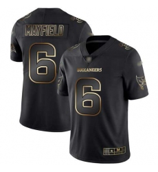 Men's Tampa Bay Buccaneers #6 Baker Mayfield Black Gold Stitched NFL Vapor Untouchable Limited Jersey