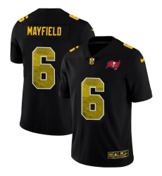 Men's Tampa Bay Buccaneers #6 Baker Mayfield Black Nike Golden Sequin Vapor Limited NFL Jersey