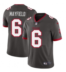 Men's Tampa Bay Buccaneers #6 Baker Mayfield Nike Pewter Alternate Vapor Limited Jersey