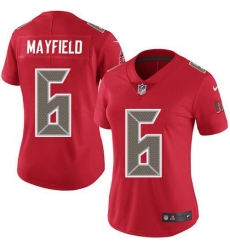 Women's Nike Tampa Bay Buccaneers #6 Baker Mayfield Red Stitched NFL Limited Rush Jersey