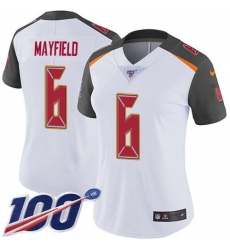 Women's Nike Tampa Bay Buccaneers #6 Baker Mayfield White Stitched NFL 100th Season Vapor Untouchable Limited Jersey