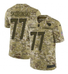 Men's Nike Tennessee Titans #77 Peter Skoronski Camo Stitched NFL Limited 2018 Salute To Service Jersey