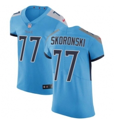 Men's Nike Tennessee Titans #77 Peter Skoronski Light Blue Alternate Stitched NFL Vapor Untouchable Elite Jersey