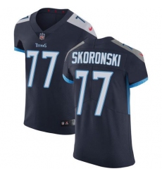 Men's Nike Tennessee Titans #77 Peter Skoronski Navy Blue Team Color Stitched NFL Vapor Untouchable Elite Jersey