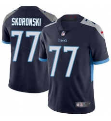 Men's Nike Tennessee Titans #77 Peter Skoronski Navy Blue Team Color Stitched NFL Vapor Untouchable Limited Jersey