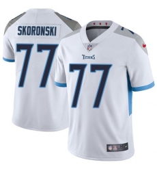 Men's Nike Tennessee Titans #77 Peter Skoronski White Stitched NFL Vapor Untouchable Limited Jersey