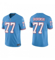 Men's Peter Skoronski Tennessee Titans Light Blue Oilers Throwback Vapor F.U.S.E. Limited Jersey