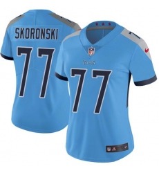 Women's Nike Tennessee Titans #77 Peter Skoronski Light Blue Alternate Stitched NFL Vapor Untouchable Limited Jersey