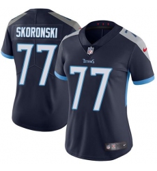 Women's Nike Tennessee Titans #77 Peter Skoronski Navy Blue Team Color Stitched NFL Vapor Untouchable Limited Jersey