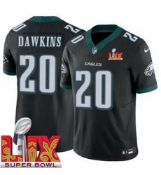 Unisex Philadelphia Eagles #20 Brian Dawkins Black 2025 Super Bowl LIX F.U.S.E. Stitched NFL Jersey