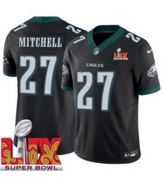 Unisex Philadelphia Eagles #27 Quinyon Mitchell Black 2025 Super Bowl LIX F.U.S.E. Stitched NFL Jersey