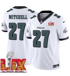 Unisex Philadelphia Eagles #27 Quinyon Mitchell White 2025 Super Bowl LIX F.U.S.E. Stitched NFL Jersey