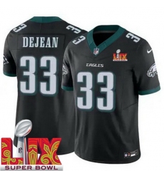 Unisex Philadelphia Eagles #33 Cooper DeJean Black 2025 Super Bowl LIX F.U.S.E. Stitched NFL Jersey