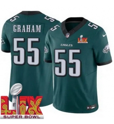 Unisex Philadelphia Eagles #55 Brandon Graham Green 2025 Super Bowl LIX F.U.S.E. Stitched NFL Jersey