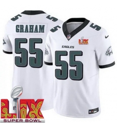 Unisex Philadelphia Eagles #55 Brandon Graham White 2025 Super Bowl LIX F.U.S.E. Stitched NFL Jersey