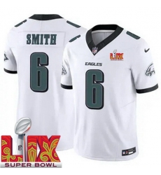 Unisex Philadelphia Eagles #6 DeVonta Smith White 2025 Super Bowl LIX F.U.S.E. Stitched NFL Jersey