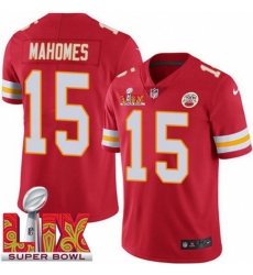 Unisex Kansas City Chiefs #15 Patrick Mahomes Red 2025 Super Bowl LIX F.U.S.E. Stitched Jersey