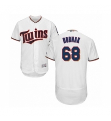 Men's Minnesota Twins #68 Randy Dobnak White Home Flex Base Authentic Collection Baseball Player Jersey