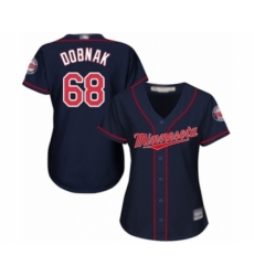 Women's Minnesota Twins #68 Randy Dobnak Authentic Navy Blue Alternate Road Cool Base Baseball Player Jersey